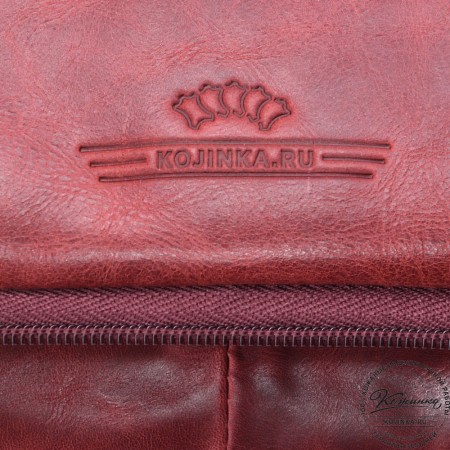 Кожаная деловая сумка "Ральф" (бордо антик) 